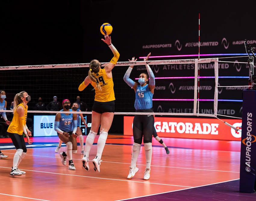 Gatorade LED behind players during a match.